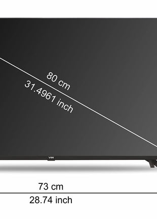VW 80 cm (32 inches) Frameless Series HD Ready LED TV VW32A (Black) 