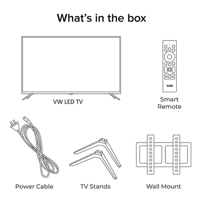 VW 80 cm (32 inches) Frameless Series HD Ready LED TV VW32A (Black) 