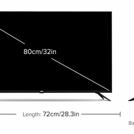 VW 80 cm (32 inches) Linux Frameless Series HD Ready Smart LED TV VW32C3 