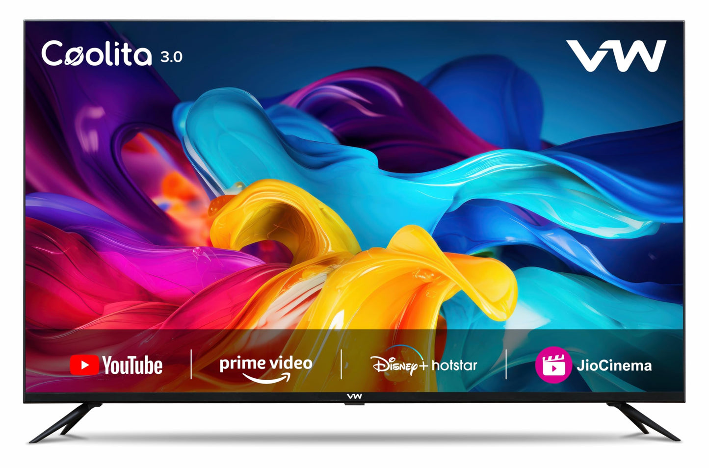 VW 80 cm (32 inches) Linux Frameless Series HD Ready Smart LED TV VW32C3 (Black) | with 18 Months Warranty 