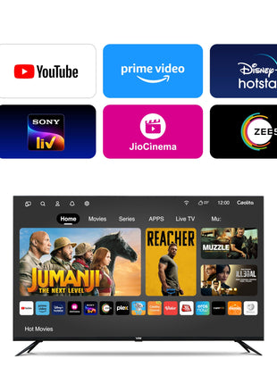 VW 80 cm (32 inches) Linux Frameless Series HD Ready Smart LED TV VW32C3 (Black) | with 18 Months Warranty 