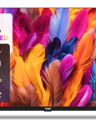VW 80 cm (32 inches) Playwall Frameless Series HD Ready Android Smart LED TV VW3251 (Black) 