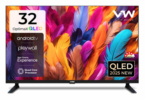 VW 80 cm (32 inches) Playwall Frameless Series HD Ready Android Smart LED TV VW3251 (Black) 