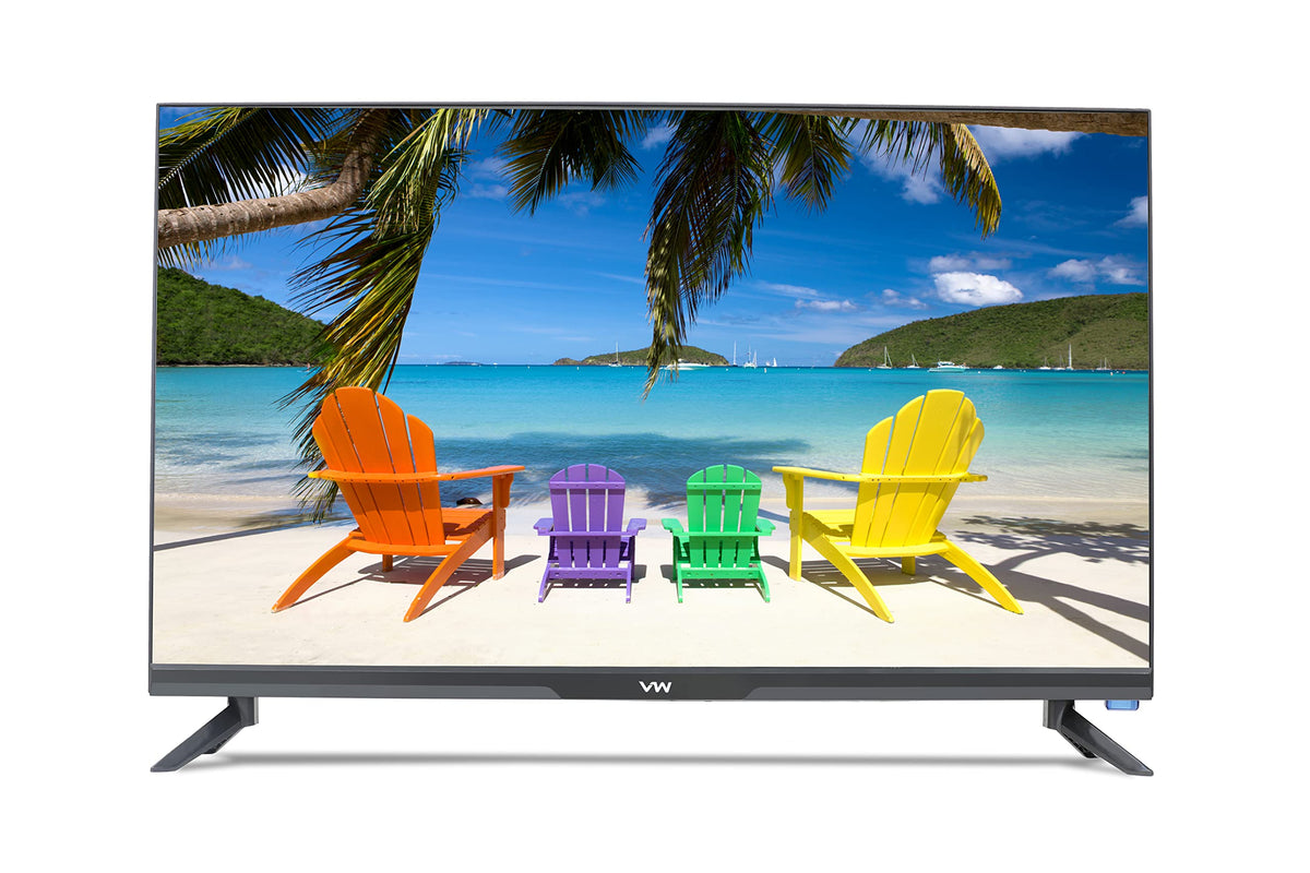VW 80 cm (32 inches) Playwall Frameless Series HD Ready Android Smart LED TV VW3251 (Black) 