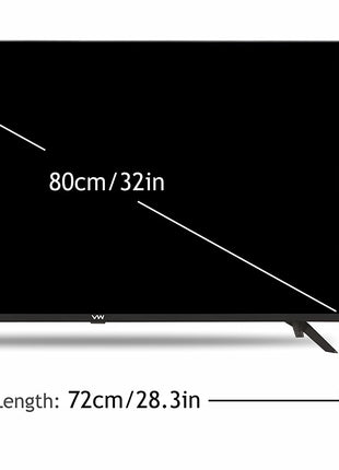 VW 80 cm (32 inches) Playwall Frameless Series HD Ready Android Smart LED TV VW3251 (Black) 