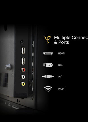 VW 80 cm (32 inches) Playwall Frameless Series HD Ready Android Smart LED TV VW3251 (Black) 