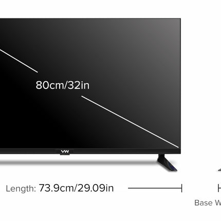VW 80 cm (32 inches) Playwall Frameless Series HD Ready Android Smart LED TV VW32F5 