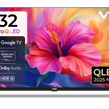 VW 80 cm (32 inches) Pro Series HD Ready Smart QLED Google TV VW32GQ1 (Black) 