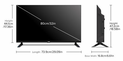 VW 80 cm (32 inches) Pro Series HD Ready Smart QLED Google TV VW32GQ1 (Black) 