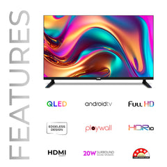 VW OptimaX 43 Inch Full HD Smart QLED Android TV VW43AQ1 