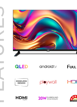 VW OptimaX 43 Inch Full HD Smart QLED Android TV VW43AQ1 