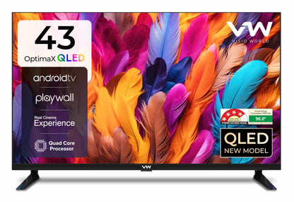VW OptimaX 43 Inch Full HD Smart QLED Android TV VW43AQ1 