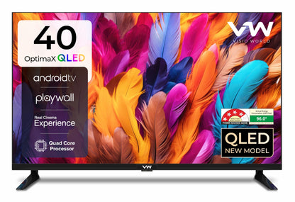 VW ( Visio World. 101 cm (40 inches) OptimaX Series Full HD Smart QLED Android TV VW40AQ1 (Black) 