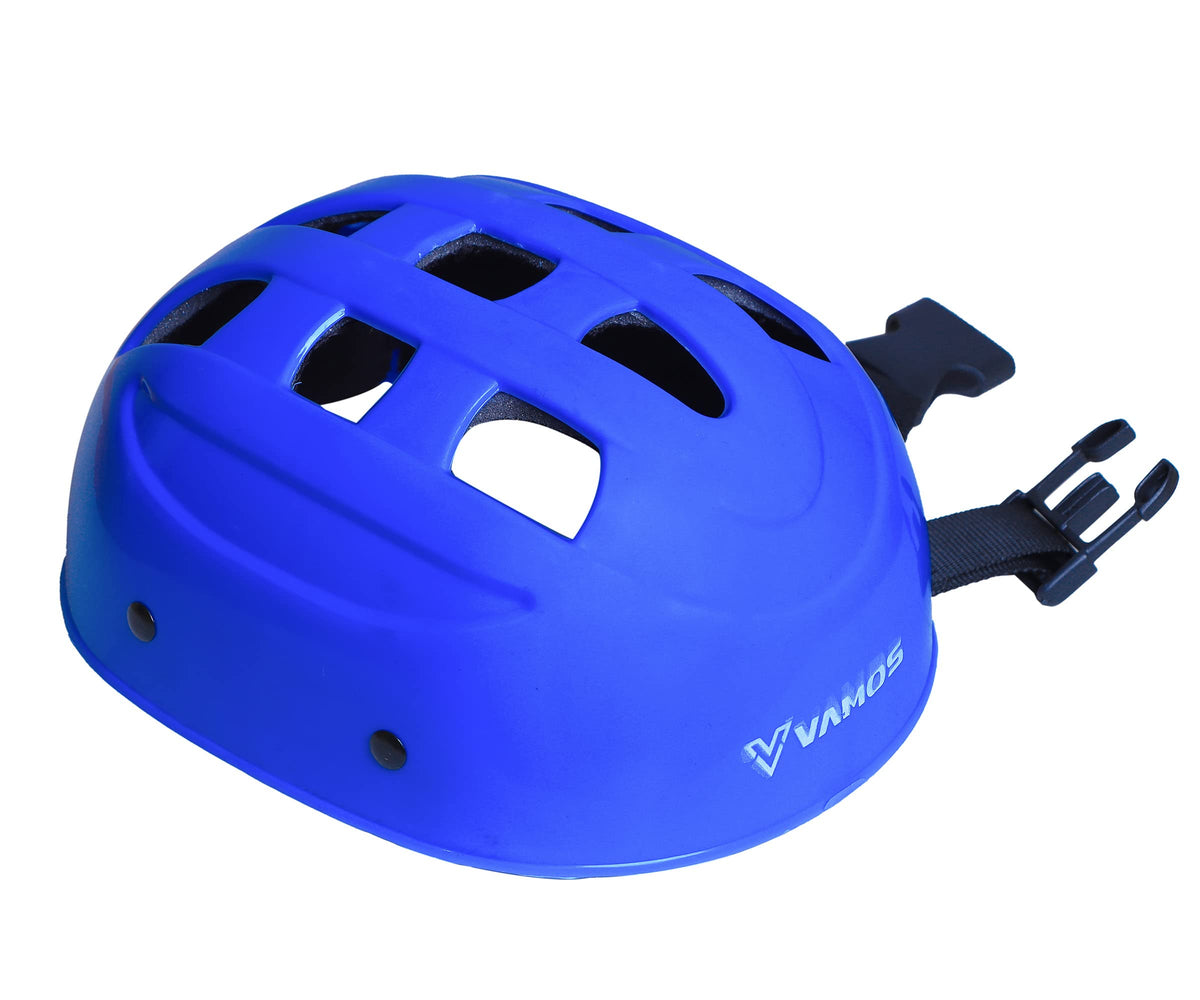 Vamos Cycling and Skating Sports Helmet for Kids Boys and Girls of Age 6-15 Years with Adjustable Straps (Matte Blue) 