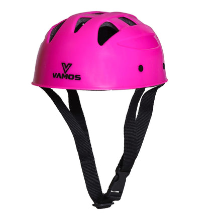 Vamos Cycling and Skating Sports Helmet for Kids Boys and Girls of Age 6-15 Years with Adjustable Straps (Matte Pink) 