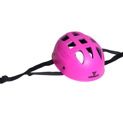 Vamos Cycling and Skating Sports Helmet for Kids Boys and Girls of Age 6-15 Years with Adjustable Straps (Matte Pink) 