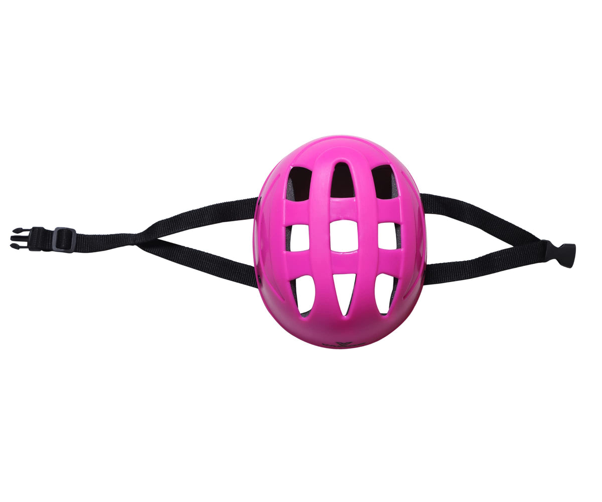Vamos Cycling and Skating Sports Helmet for Kids Boys and Girls of Age 6-15 Years with Adjustable Straps (Matte Pink) 