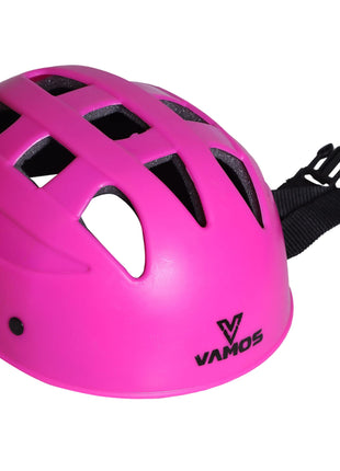 Vamos Cycling and Skating Sports Helmet for Kids Boys and Girls of Age 6-15 Years with Adjustable Straps (Matte Pink) 