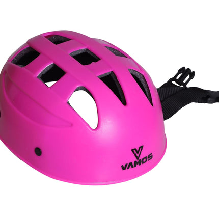Vamos Cycling and Skating Sports Helmet for Kids Boys and Girls of Age 6-15 Years with Adjustable Straps (Matte Pink) 