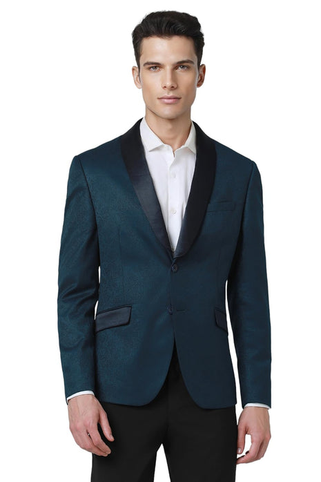 Van Heusen Men's Blazer (VDBZESKF802021_Blue 
