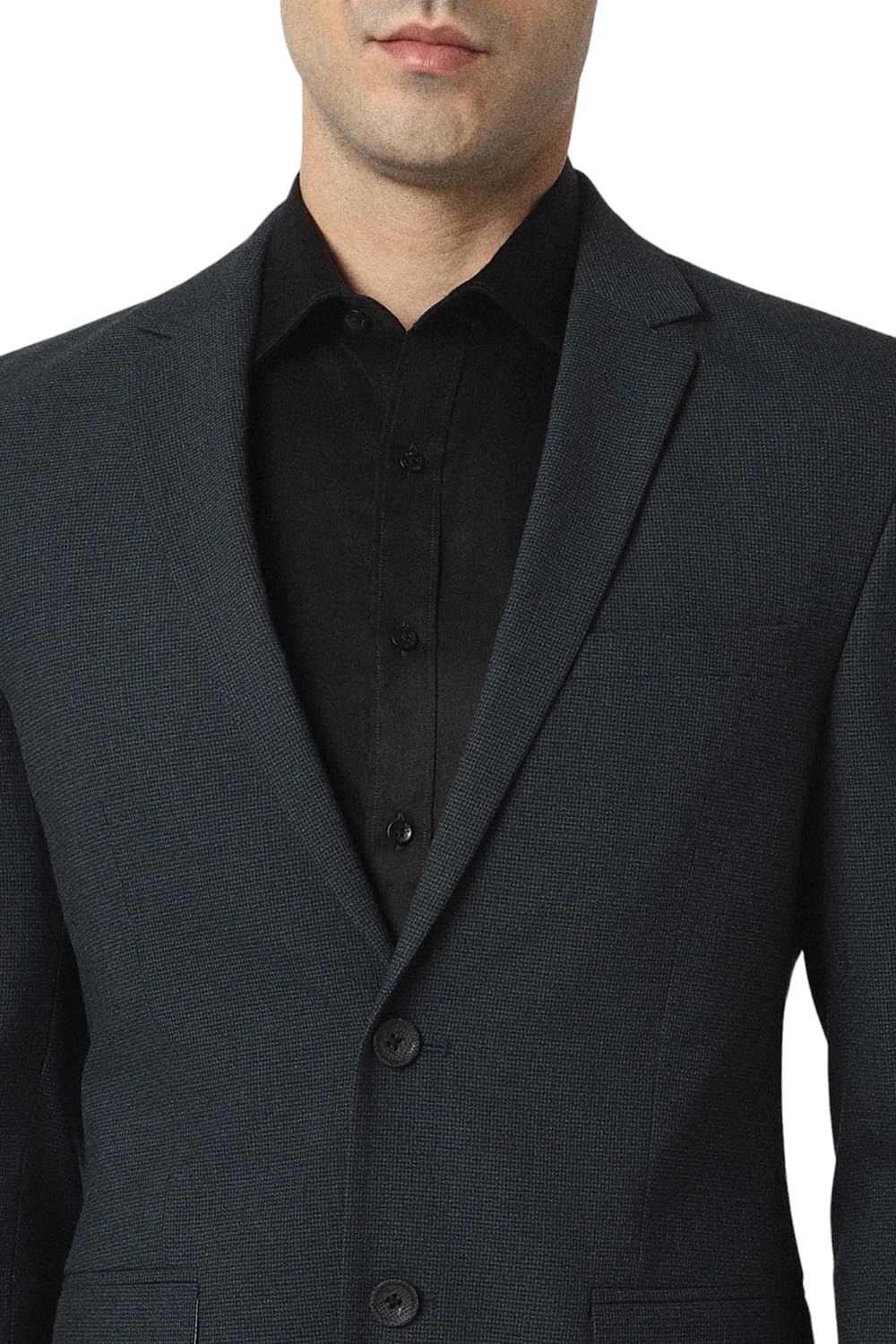 Van Heusen Men's Blazer (VHBZVSLFQ91322_Black 