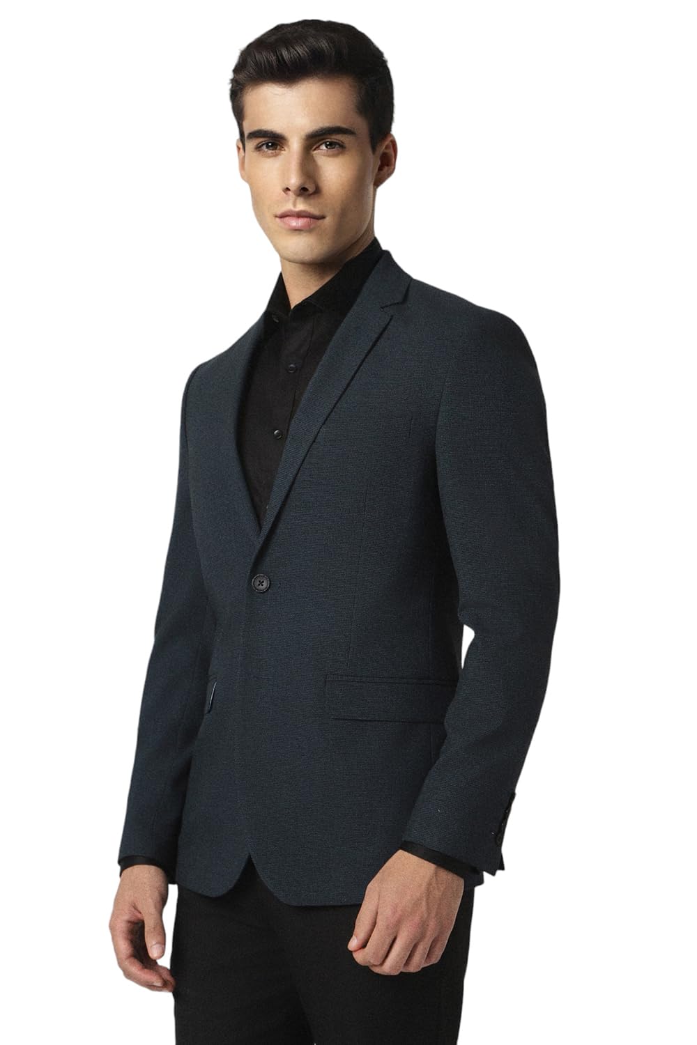 Van Heusen Men's Blazer (VHBZVSLFQ91322_Black 