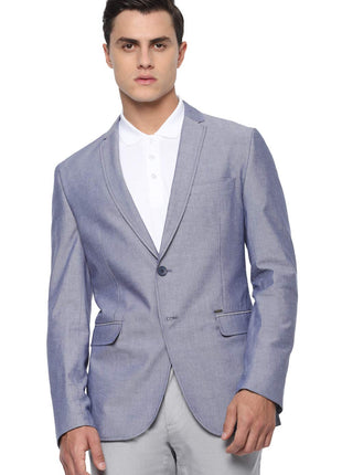 Van Heusen Men's Cotton Blazer (VSBZWSLF912968_Blue_40) 