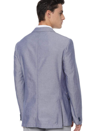 Van Heusen Men's Cotton Blazer (VSBZWSLF912968_Blue_40) 