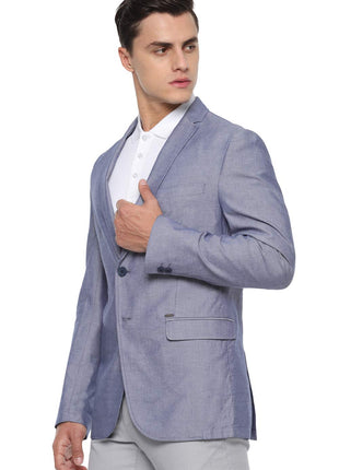 Van Heusen Men's Cotton Blazer (VSBZWSLF912968_Blue_40) 