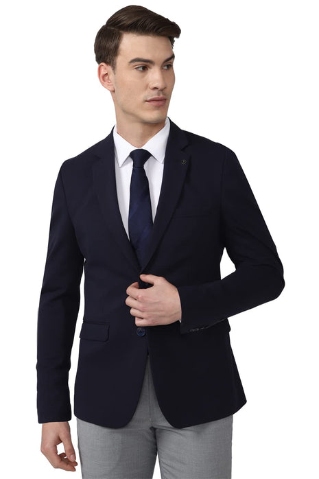 Van Heusen Men's Formal Regular Blazer (VHBZVKULB497766_Navy_40) 
