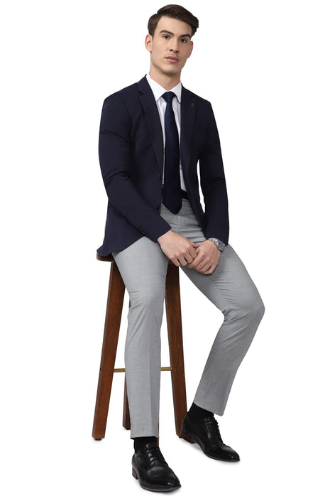 Van Heusen Men's Formal Regular Blazer (VHBZVKULB497766_Navy_40) 
