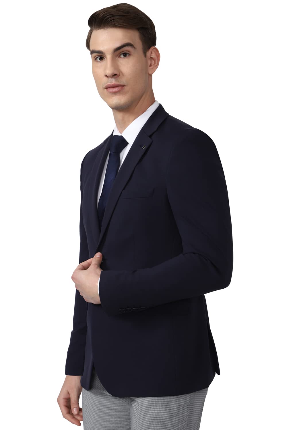 Van Heusen Men's Formal Regular Blazer (VHBZVKULB497766_Navy_40) 