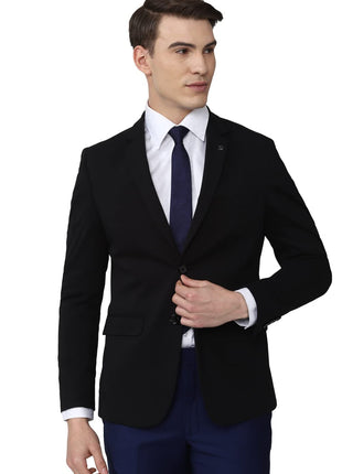 Van Heusen Men's Formal Regular Blazer (VHBZVKULBW78732_Black_44) 