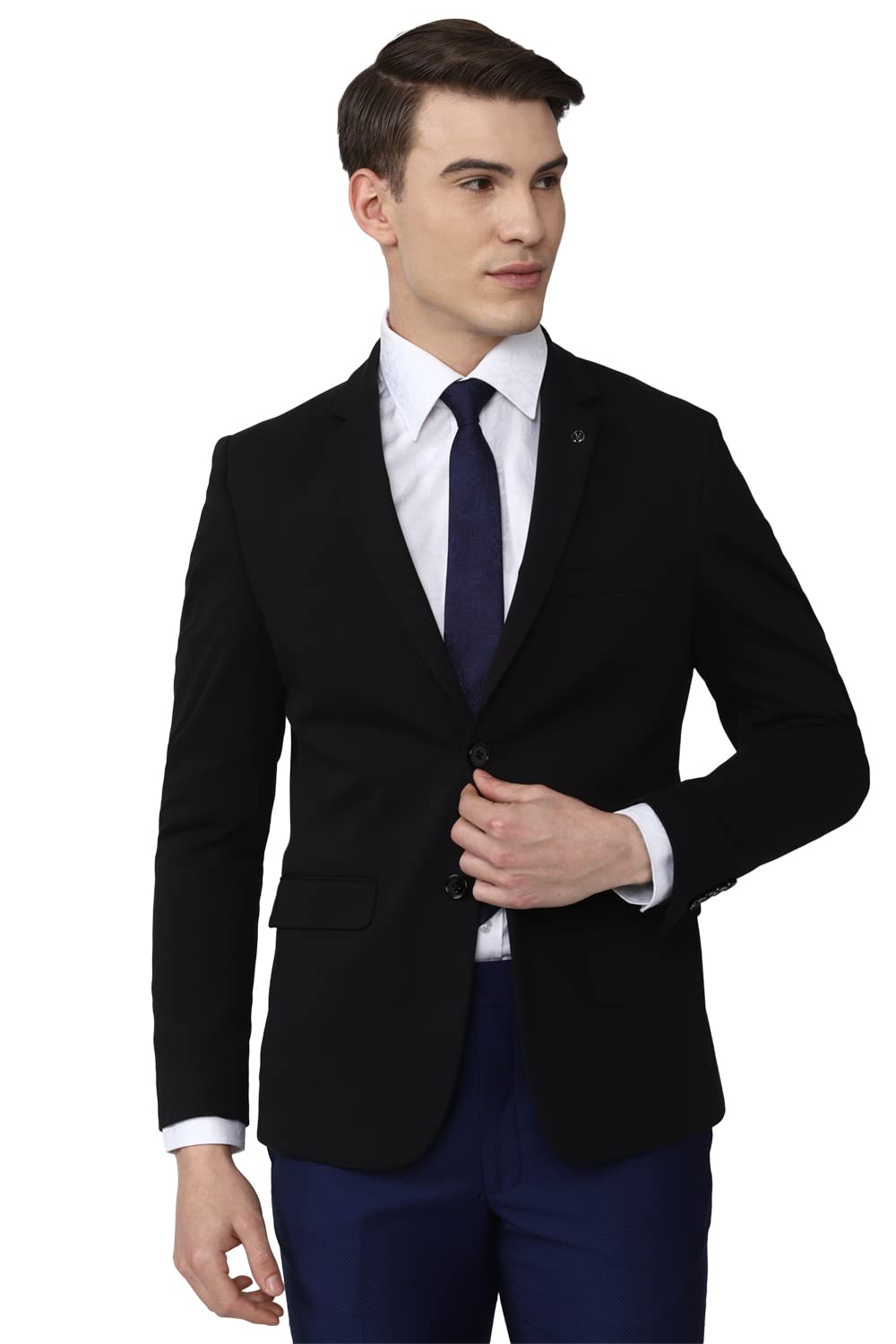 Van Heusen Men's Formal Regular Blazer (VHBZVKULBW78732_Black_44)