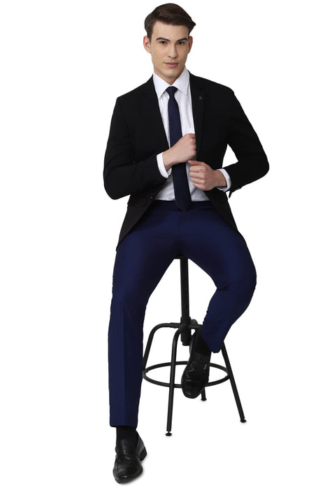 Van Heusen Men's Formal Regular Blazer (VHBZVKULBW78732_Black_44) 