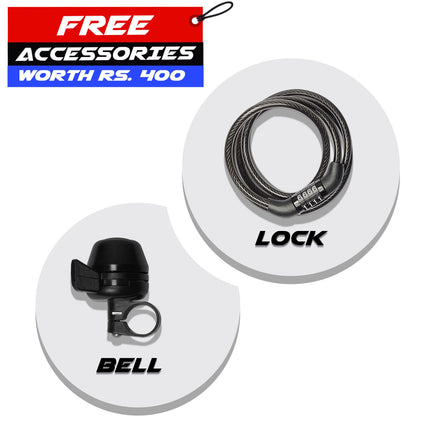 Vaux Angel 24T Women Bicycle for Age Group 10+ Years with Basket & Cushion Backseat, Light-Weight Ladies Cycle with Alloy Rims & V-Brakes, Ideal for Height 4ft+ (Purple-White) 