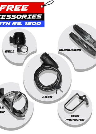 Vaux Saifiz 27.5inch MTB Bicycle for Men with Gear & Disc Brake, Gear Cycle for Adults with 21 Speed Shimano Gearset, Aluminum Alloy Frame, Lockout Suspension Fork, for Age Group 15+ Years(Green) 