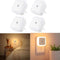 VazzLox Night Lamp for Bedroom 4PCS Smart Sensor Automatic ON/OFF Dim LED Light Energy Saving 0.5W Night Light Long Life Plug in Bed Lamps for Bedroom Lights for Hallway Stairs Kitchen Bathroom (Warm) 