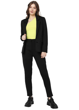 Vero Moda Women's Single-Breasted Blazer Regular (297921201- Black_M) 