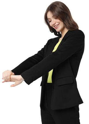 Vero Moda Women's Single-Breasted Blazer Regular (297921201- Black_M) 