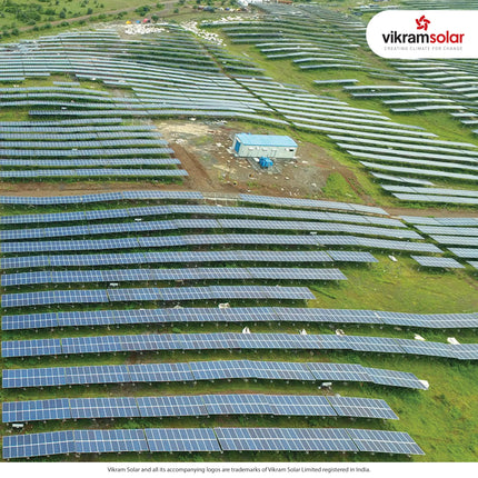 Vikram Solar Panel 590 Watt|| HYPERSOL High Efficiency N Type|| Bifacial PV Solar Module|| Non DCR Half-Cut 144 Cells || 53V Voc, 14.5A Isc|| 30 Years Performance Warranty||Pack of 2 Panels~1.2kw 