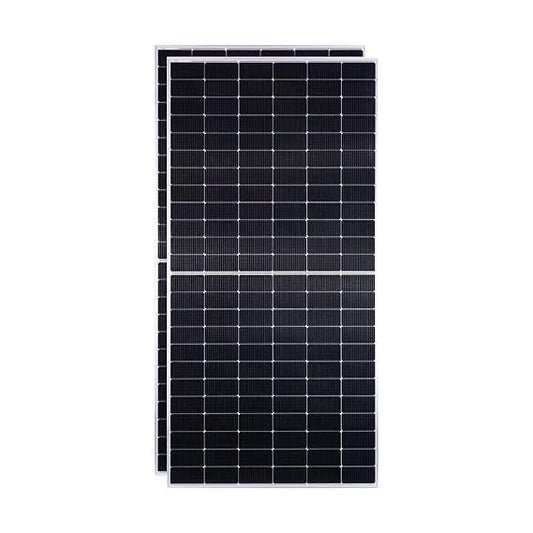 Vikram Solar Panel 590 Watt|| HYPERSOL High Efficiency N Type|| Bifacial PV Solar Module|| Non DCR Half-Cut 144 Cells || 53V Voc, 14.5A Isc|| 30 Years Performance Warranty||Pack of 2 Panels~1.2kw 