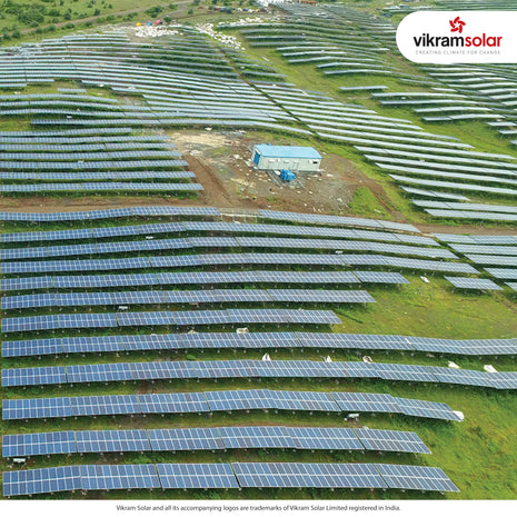 Vikram Solar Panel 590 Watt|| HYPERSOL High Efficiency N Type|| Bifacial PV Solar Module|| Non DCR Half-Cut 144 Cells || 53V Voc, 14.5A Isc|| 30 Years Performance Warranty||Pack of 2 Panels~1.2kw 