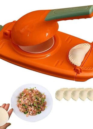 Vmoni 2-in-1 Dumpling Maker, Momo Maker, Gujiya Maker Machine, Momo Maker Machine, Kajjikayalu Karanji Maker, Samosa Maker, Skin Press Mould for Ghughra with Dumpling Puri Maker (Multi) 