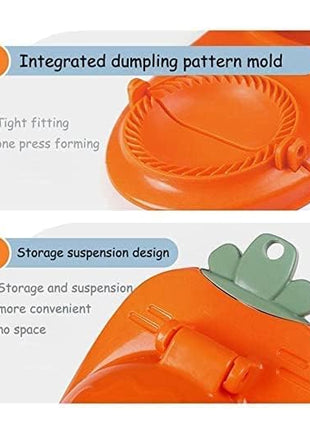 Vmoni 2-in-1 Dumpling Maker, Momo Maker, Gujiya Maker Machine, Momo Maker Machine, Kajjikayalu Karanji Maker, Samosa Maker, Skin Press Mould for Ghughra with Dumpling Puri Maker (Multi) 