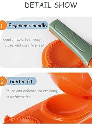 Vmoni 2-in-1 Dumpling Maker, Momo Maker, Gujiya Maker Machine, Momo Maker Machine, Kajjikayalu Karanji Maker, Samosa Maker, Skin Press Mould for Ghughra with Dumpling Puri Maker (Multi) 