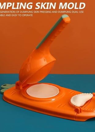 Vmoni 2-in-1 Dumpling Maker, Momo Maker, Gujiya Maker Machine, Momo Maker Machine, Kajjikayalu Karanji Maker, Samosa Maker, Skin Press Mould for Ghughra with Dumpling Puri Maker (Multi) 