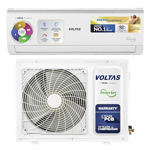 Voltas 1.4 Ton 3 Star, Inverter Split AC (Copper, 4-in-1 Adjustable Mode, Anti-dust Filter, 173V Vectra CAE, White) price under 30000