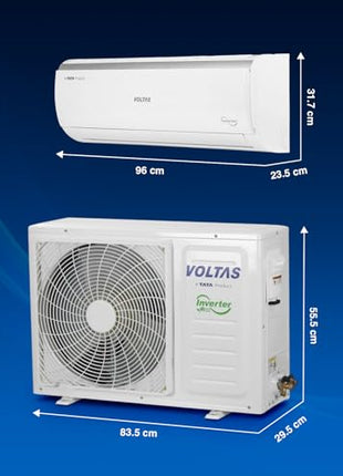 Voltas 1.4 Ton 3 Star, Inverter Split AC (Copper, 4-in-1 Adjustable Mode, Anti-dust Filter, 173V Vectra CAE, White) 