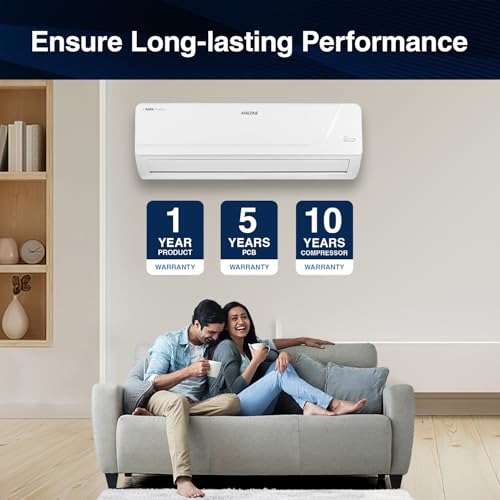 Voltas 1.4 ton 5 Star Inverter Split AC (Copper, 4-in-1 Adjustable Mode, Anti-dust Filter, 175V Vectra CAR, White) 
